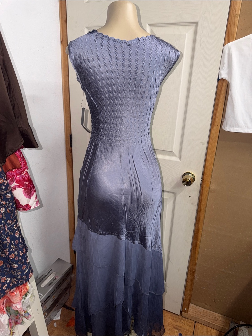 Komarov Periwinkle Embellished V-Neck Maxi Dress - Picture 4 of 7